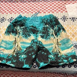 Blue and Black Hybrid Shorts with Bold Design